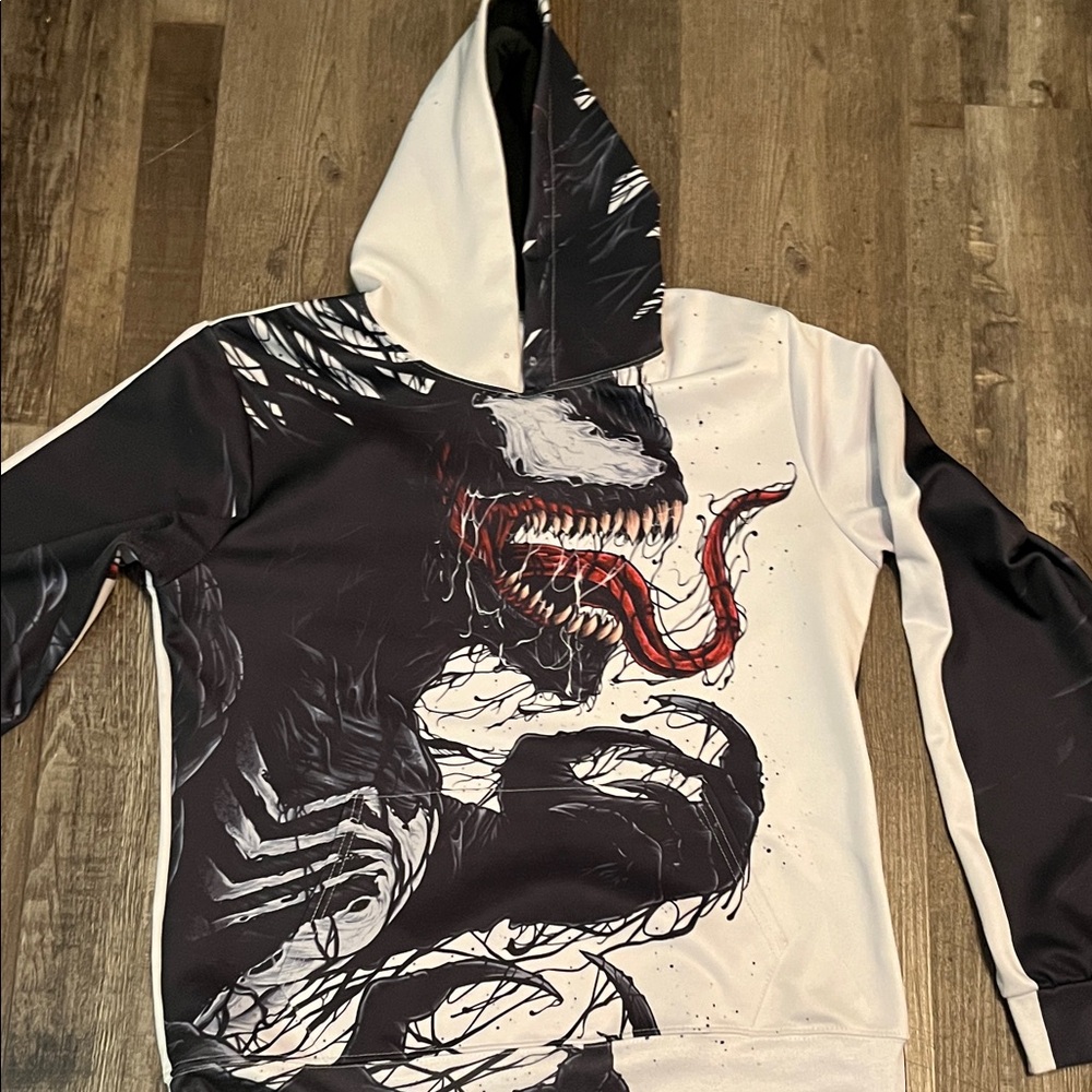VENOM Hoodie Black and White Graphic Hoodie